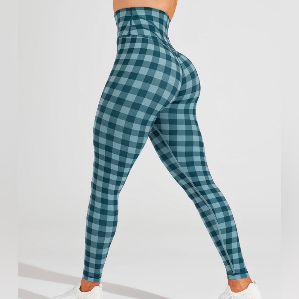 BuffBunny Teal Check Legacy Leggings